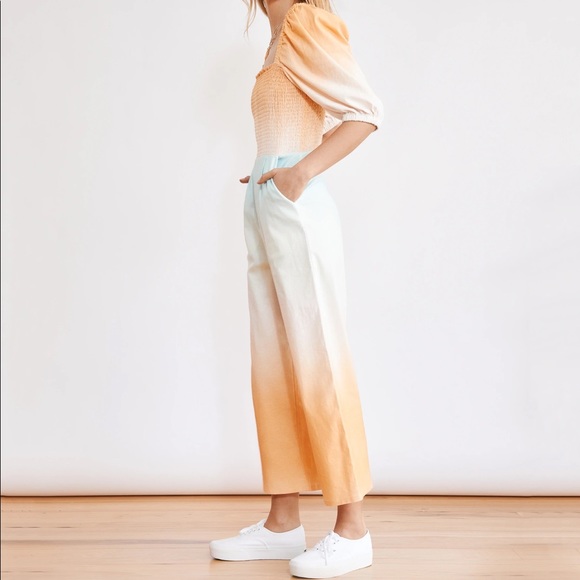 NWT - SOMETHING NAVY - Mattie Smocked Jumpsuit - Picture 2 of 5